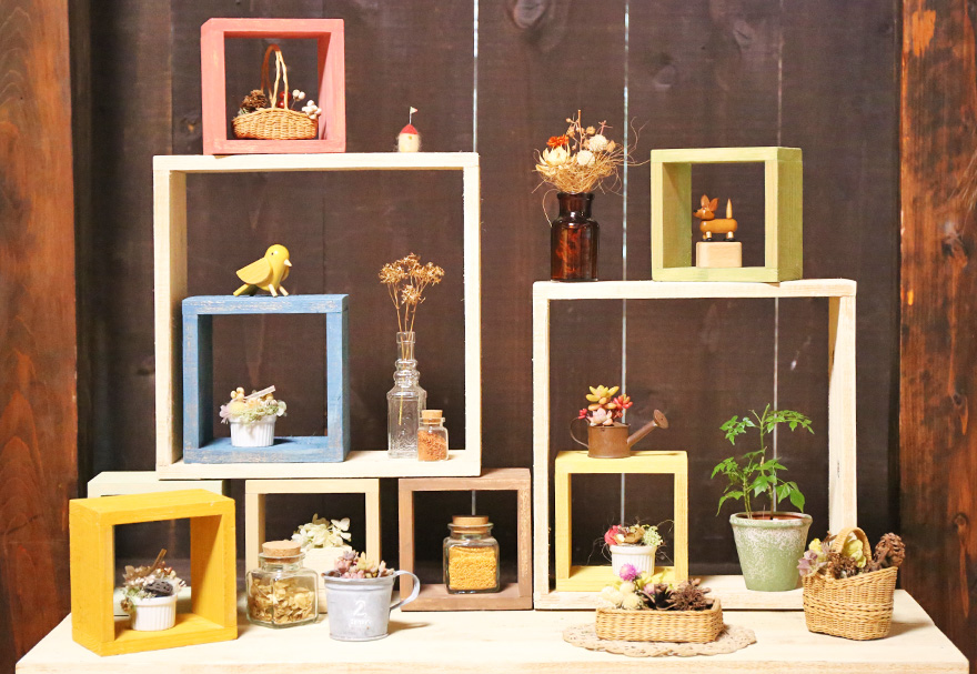 箱飾り棚 | おうちではじめるDIY | 伊賀ポータル