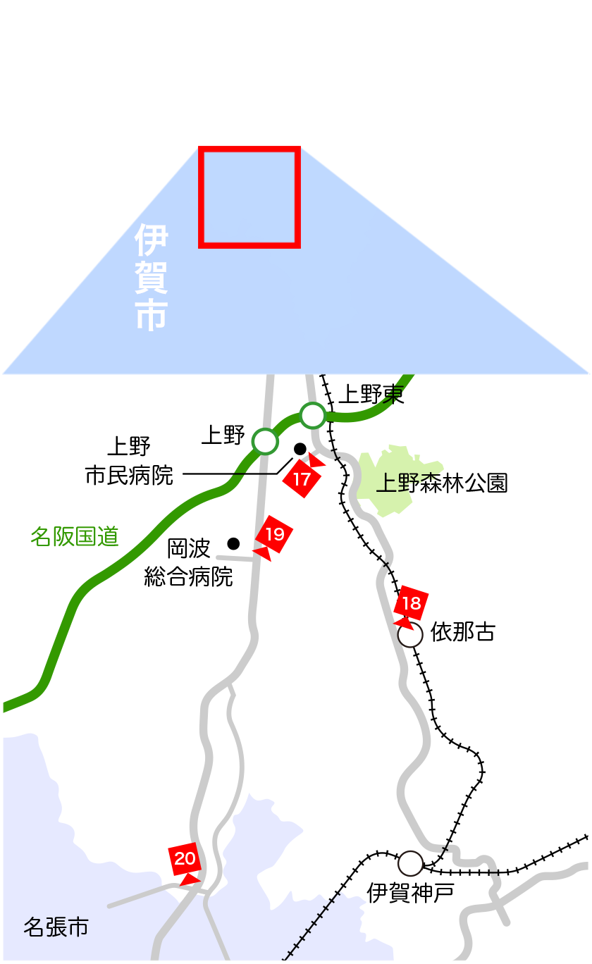 上野南エリア　地図