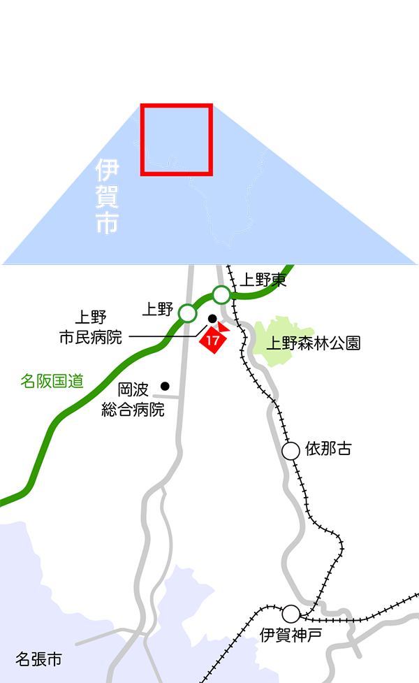 上野南エリア地図