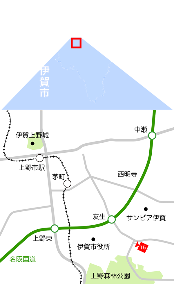 緑ケ丘・友生エリア地図