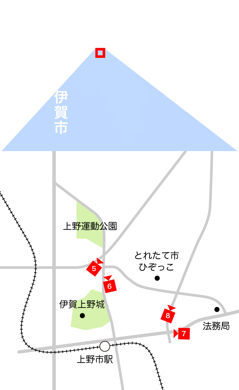 小田・平野エリア　地図