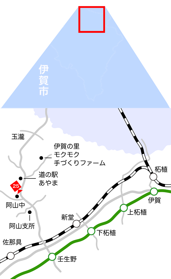 阿山・伊賀エリア地図