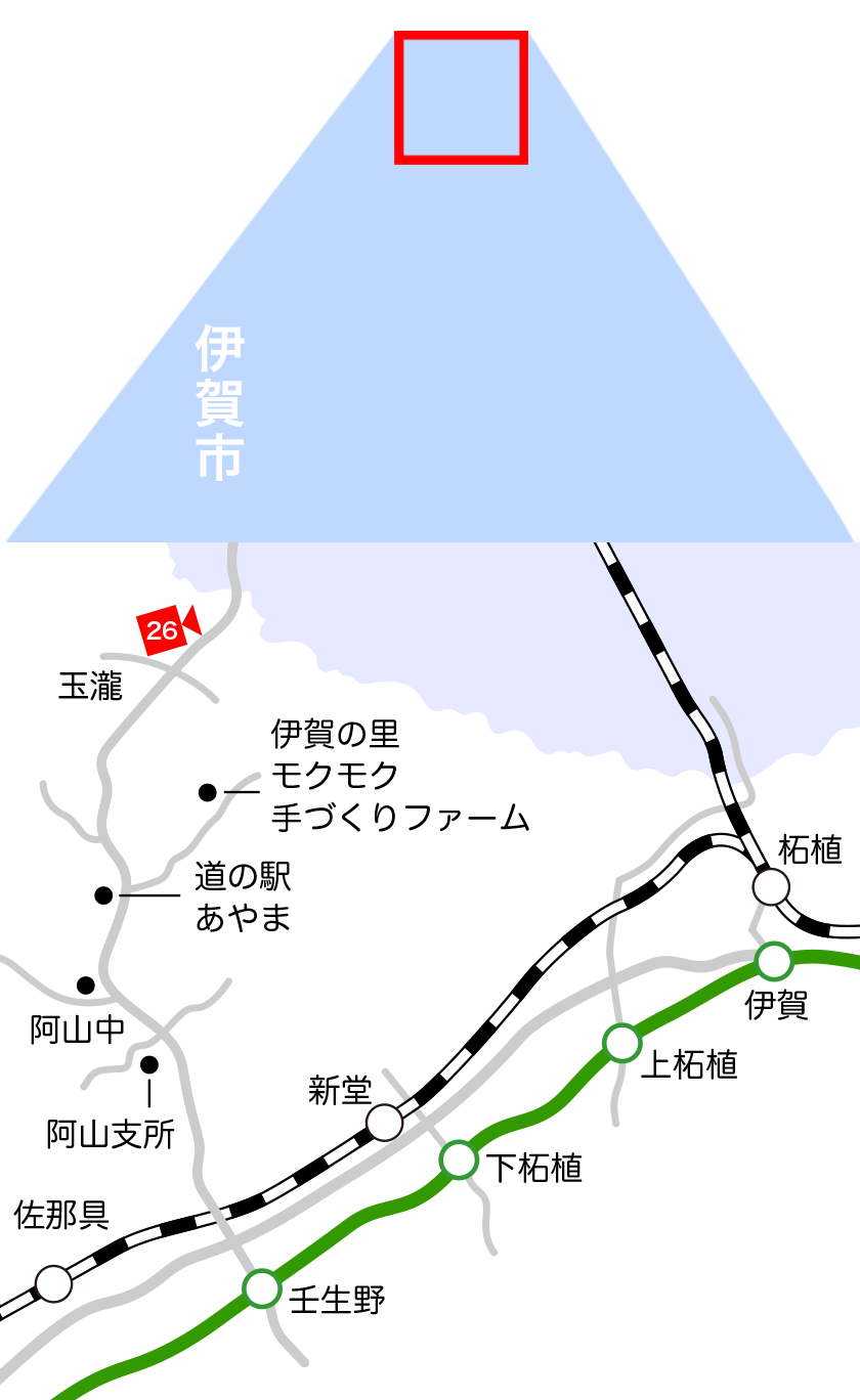 阿山・伊賀エリア地図