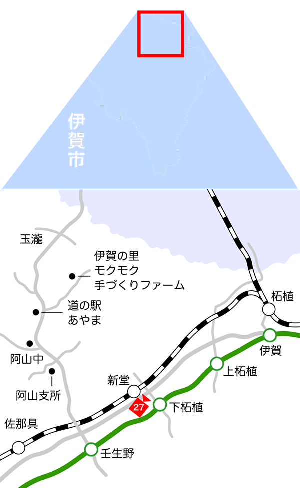 阿山・伊賀エリア地図