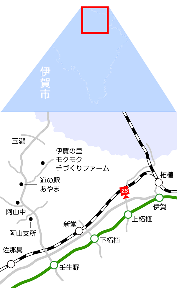阿山・伊賀エリア地図